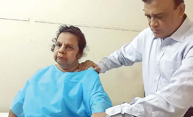 Patient P. Nair with Dr A.K. Venkatachalam after the surgery. (Photo: DC) Patient P. Nair with Dr A.K. Venkatachalam after the surgery. (Photo: DC)
